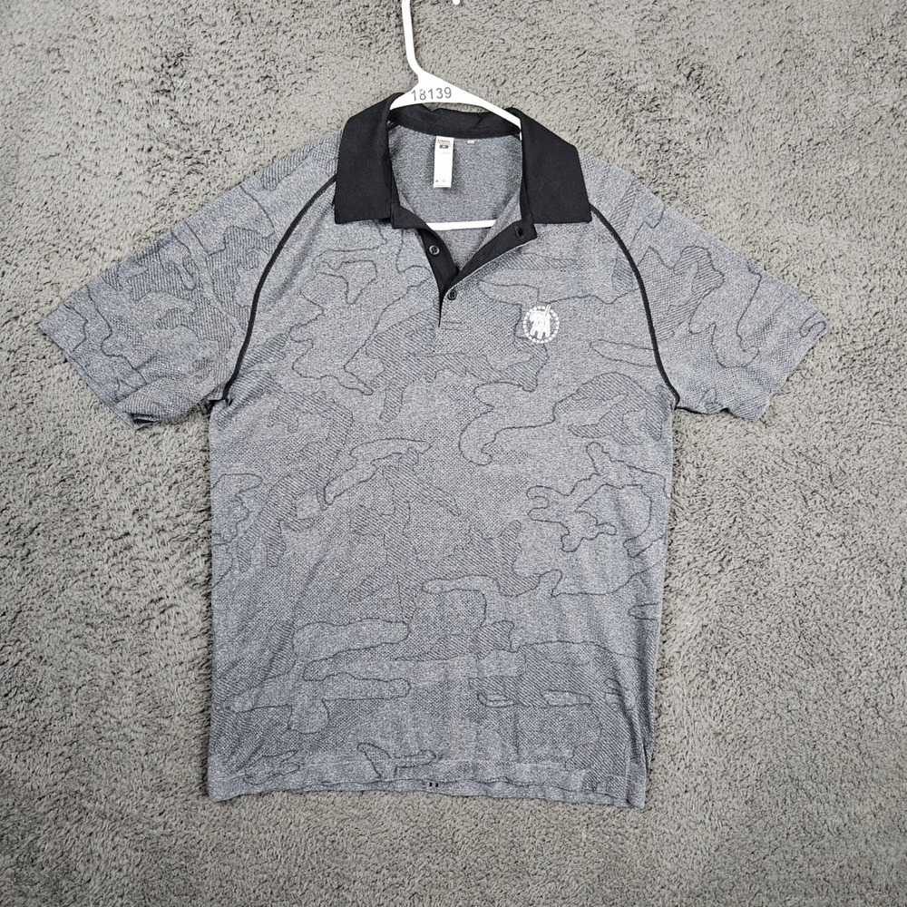 UNRL Golf Polo Shirt Gray Camo Print Short Sleeve Mens Size M